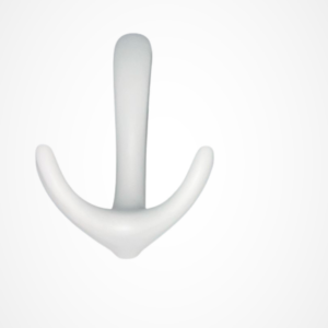 Accesoriu pentru mobilă: Cuier mic DW02 finisaj alb. Compatibil cu bucătării, dormitoare, sufragerii și alte piese de mobilier.