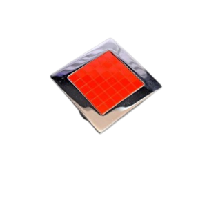 Accesoriu pentru mobilă: Buton metalic madrid crom/rosu 32mm. Compatibil cu bucătării, dormitoare, sufragerii și alte piese de mobilier.