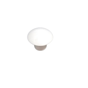Accesoriu pentru mobilă: Buton sedef plastic alb. Compatibil cu bucătării, dormitoare, sufragerii și alte piese de mobilier.