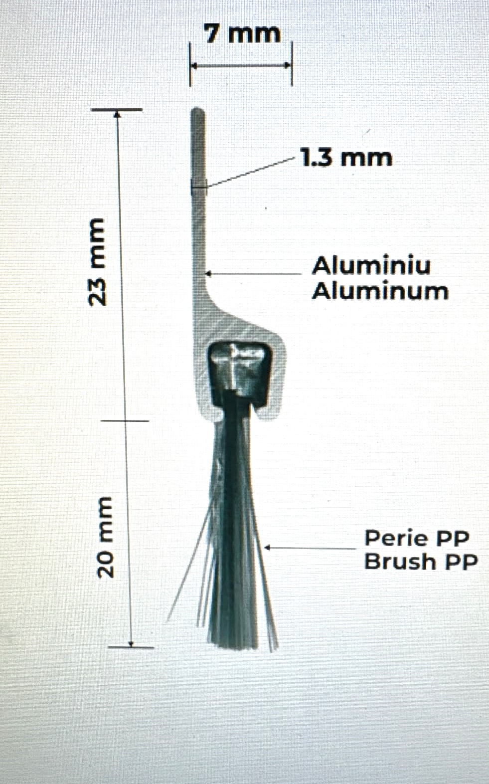 Perie etansare si izolare usa 1000mm maro - imagine 3